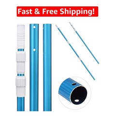 Versatile 12Ft Pool Cleaning Pole – Durable Aluminum with Easy Attachment System