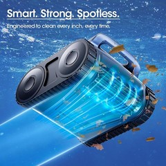 Cordless Pool Vacuum Robotic Track Drive 180W 150 Min
