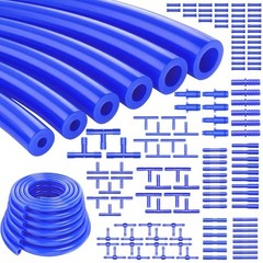 134PCS Vacuum Hose Automotive Kit 5FT,1/8&Prime; 5/32&Prime; 134pcs-5ft(1/8&Prime;~3/8&Prime;) Blue