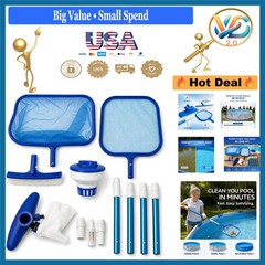 Complete Above Ground Pool Maintenance Kit Skimmer Vac Pool Brush Strips