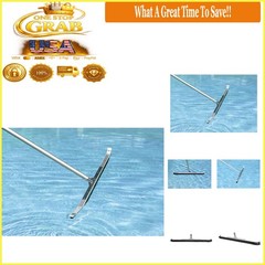 Extra-Wide 36-Inch Commercial Pool Brush Aluminum Back Nylon Bristles Safe fo…
