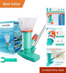 Jet Pool Vacuum Cleaner with Telescopic Pole for Above Ground Pools