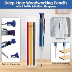 7inch Rafter Square with Carpenter Pencil, 1/8&Prime; Precision Heavy square Blue