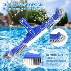 Heavy Duty Pool Brush Head Nylon Bristles Non Adhesive for Pool Walls Steps