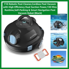 Y10 Pool Vacuum Robot – Lightweight, Self-Parking & 2.2L Capacity Filter