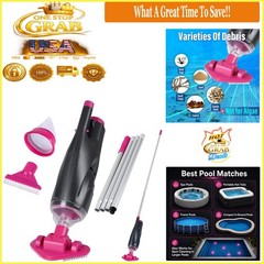 Cordless Pool Vacuum for Hot Tubs Small Pools Rechargeable 90Min Gray