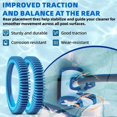 AR-PRO 4-Pack Back Tires Replacement for Pool Cleaner – 4 PACK-Rear