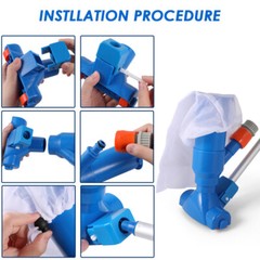 Handheld Vacuum Swimming Pool Cleaner 5Section Pole Ground Spa Pond Cleaner Kit