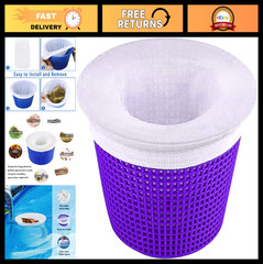 100 Pack Pool Skimmer Socks – Ultra Fine Mesh Filter for Inground & Above Ground