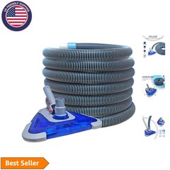 Lightweight 24ft Pool Vacuum Hose & Triangular Head – Perfect for Small Pools