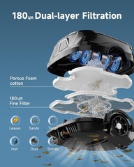 2026 Upgraded A1 Robotic Pool Vacuum for Above Ground Pools 120-Min Runtime