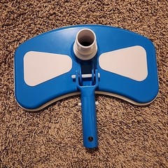 12&Prime; Deluxe Weighted Butterfly Pool Vacuum Head, Swivel Hose Connection, Pole…