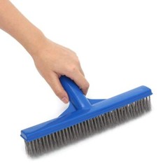 New HD 10 Inch Heavy Duty Stainless Steel Wire Pool Algae Brush For Concrete And