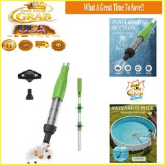 Cordless Handheld Spa Pool Vacuum – Rechargeable Sand Debris Cleaner Green