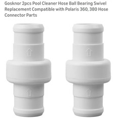 Gosknor 2-Pack Swivel Pool Cleaner Hose Connector for Polaris 360/380 White