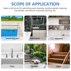 2pcs shower brush for cleaning Pool Scrub Brush Bathtub Cleaning Brush Floor