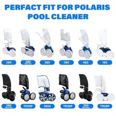 MUSCCCM for Polaris Pool Cleaner Parts,Tail Sweep with Scrubber blue