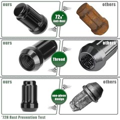 M12x1.5 Lug Nuts for RZR Can-Am Maverick, 16pcs 12mmx1.5 Spline Nut fit
