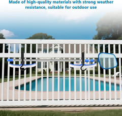 2 Pcs Pool Fence Hooks, Pool Tool Organizer, for Hanging Pool Cleaning Accessori