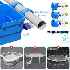 Poolside Storage Basket 2pc Above Ground Swimming Pool Baskets Fits Most Above G