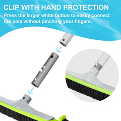 Upgraded Pool Brush Head for Cleaning Pool Walls,Heavy Duty