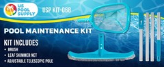 Professional Spa, Hot Tub, Pool Hand Leaf Skimmer Net with Grip Handle – Deep