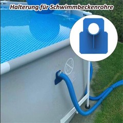Swimming Pool Pipe Holder, 2pcs Pool Hose Bracket for Above Ground Pool, Blue