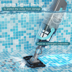 Rechargeable Cordless Pool Vacuum – 60 Min Runtime, 16 Gal/Min Suction