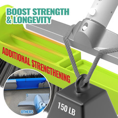 18&Prime; Pool Brush Head for Cleaning Swimming Pool Walls, Curved Ends High-Efficienc