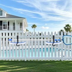 Pool Fence Hooks 2 Pcs Organizer for Cleaning Tools, Poles, Skimmers, Vacuum