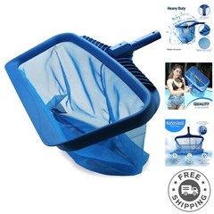 Durable Leaf Rake for Pools – Deep Mesh Bag & Universal Holder Included