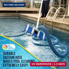 U.S. Pool Supply Pool Vacuum Hose – 1-1/2&Prime; x 30&prime; Professional Heavy Duty Pool Ho