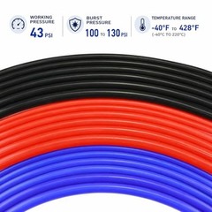 Silicone Vacuum Hose Kit 6PCS 5FT Tubing (1/8&Prime;) – Black with Connectors
