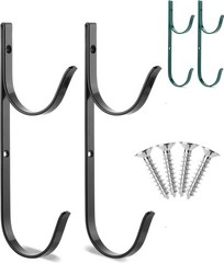 2-Pack Minimalist U-Shape Pool Pole Hangers – Strong Hooks for Garden Tools