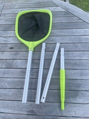 Pool Leaf Skimmer, 60 Inches Long Handle Net,, green & Black Pool Bottom Broom
