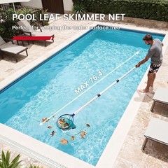 Handheld PC40 Pool Vacuum with 76.8 » Telescopic Pole, Powerful 18.5 GPM Suction