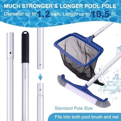 Pool Cleaning Kit, Including Pool Brush & Ultra Fine Mesh Pool Skimmer Net