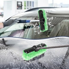 10“ Car Wash Brush Head, Scrub Brush Attachment for Extension Pole, Outdoor