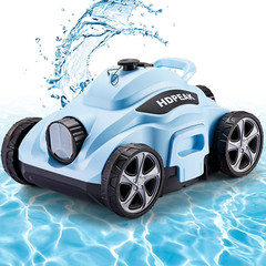 Robotic Pool Cleaner 110 Mins Auto-Parking Rechargeable Automatic 50 Feet Blue