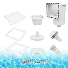 Above Ground Pool Skimmer, ABS Standard Thru-Wall Skimmer with Accessory Kit,…