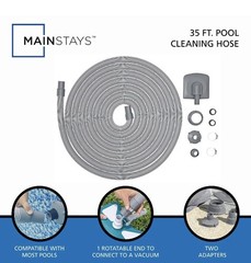 Mainstays 35 ft. x 1.5&Prime; Diameter Pool Cleaning Hose with Adaptors