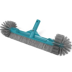 20” Pool Brush Head with Round Ends, Nylon Bristles, Extra Wide Plastic Pool …