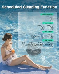 2026 Upgraded A1 Robotic Pool Vacuum for Above Ground Pools 120-Min Runtime