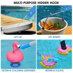 15 FT Heavy Duty Telescopic Pool Pole for Cleaning Tools & Accessories
