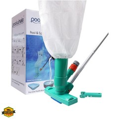 Upgrades Pool Spa Pond Mini Jet Vac Vacuum Cleaner w/Brush, Bag,6 Sections Te…