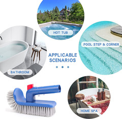 Pool Brush Head for Cleaning Walls Steps Inground Above Ground Swimming Pool