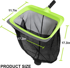 Swimming Pool Leaf Skimmer Net with Rubber Lip & Reinforced Frame