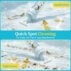 Manual Spa Vacuum for Hot Tub – Water Pressure Cleaner, No Pump or Batteries, Te