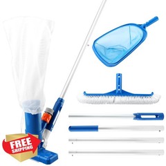 Lovarisse Pool Cleaning Kit Spa Jet Vacuum Net Brush Pole