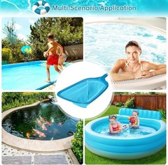 Pro Pool Skimmer Net for Leaves & Debris, Blue